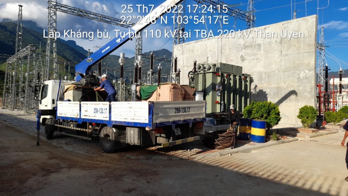 Installation of Shunt reactor, Capacitor at Than Uyen, Phu Ly, Vinh Yen 220kV Substations